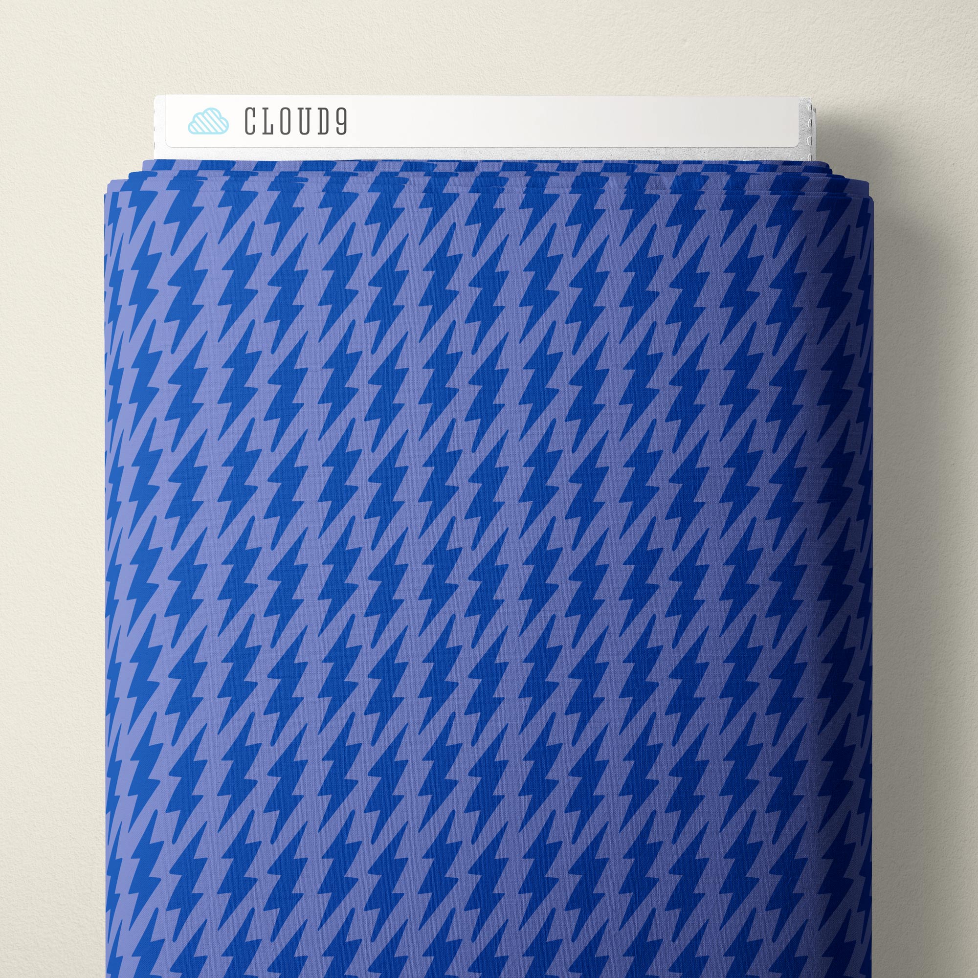 Zeus Power Grid - Blue - The Iliad - Aidi Riera - Cloud 9 Fabrics - Poplin